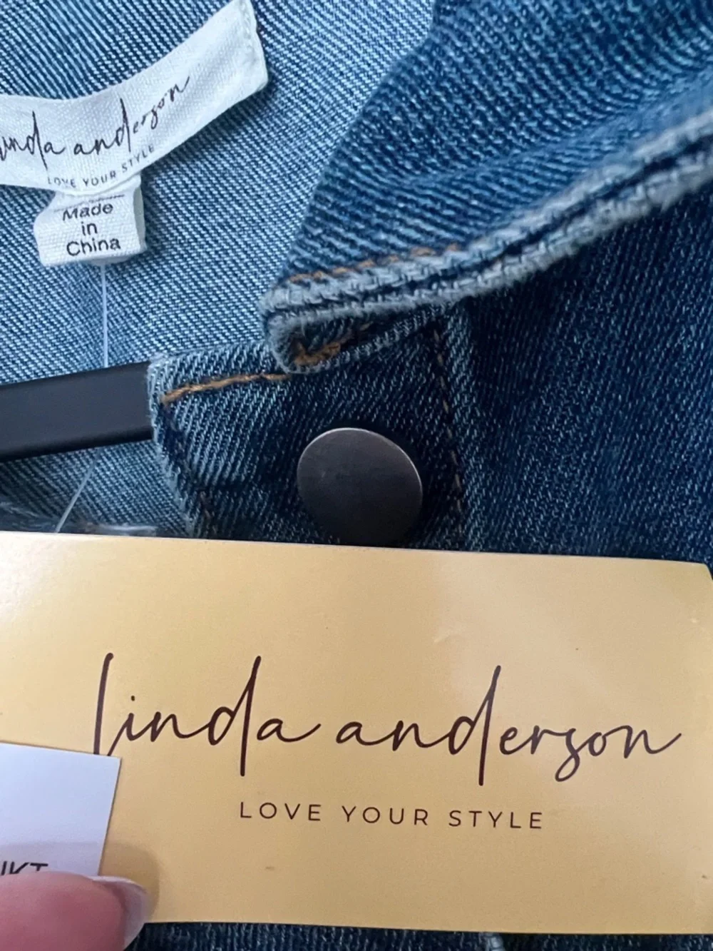 Embroidered Blue Denim Jacket with Floral Accents - Women NWT - Picture 3 of 8